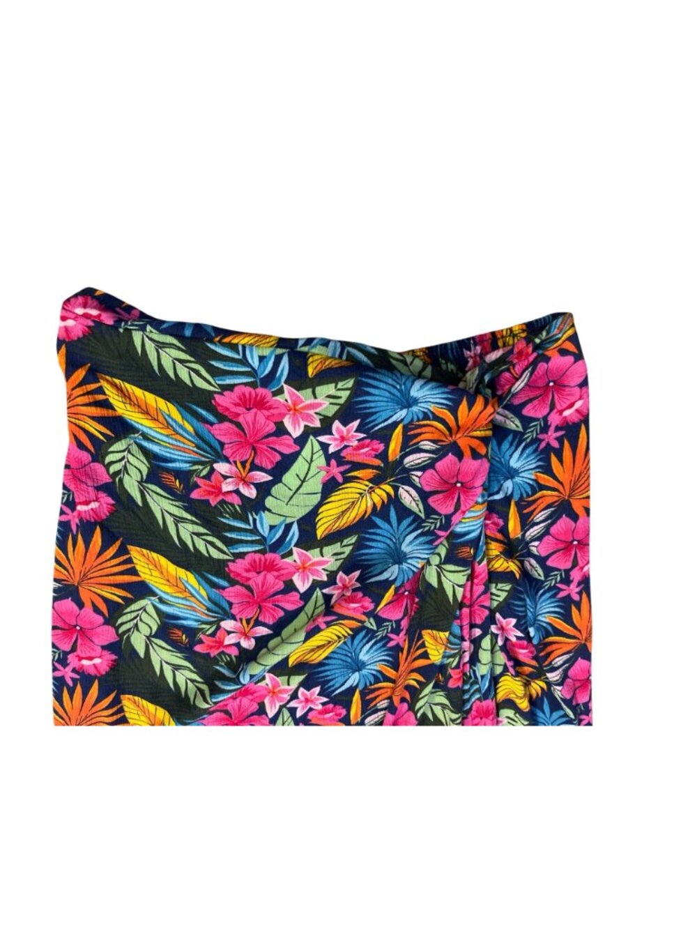 Serra Women’s M Tropical Floral Swim Cover-Up Skirt Twist Front Used Pull-On - Picture 11 of 11